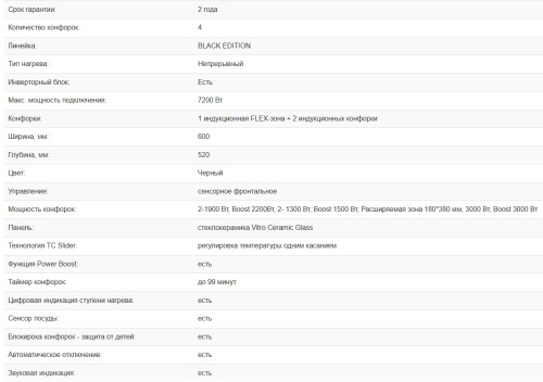 Индукционная варочная панель Weissgauff (Вайсгауф) HI 643 BFZG