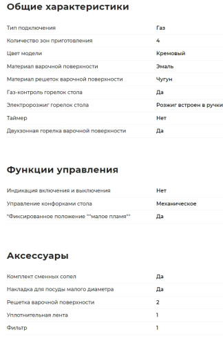 Газовая варочная панель GEFEST (Гефест) ПВГ 1212-02 К55