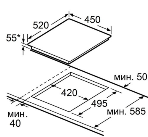Индукционная варочная панель MAUNFELD (Маунфилд) CVI453SBWH Inverter