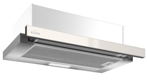Встраиваемая вытяжка Elikor (Эликор) Интегра GLASS 60Н-400-В2Д нержавеющая сталь/бежевое стекло