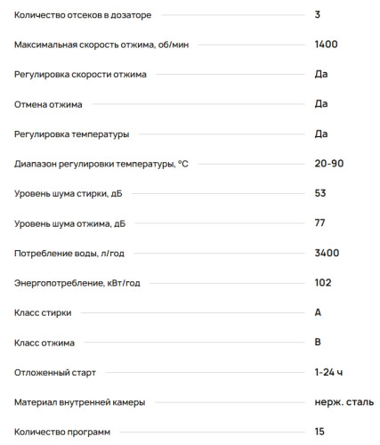 Встраиваемая стиральная машина Krona (Крона) ZIMMER 1400 8K WHITE