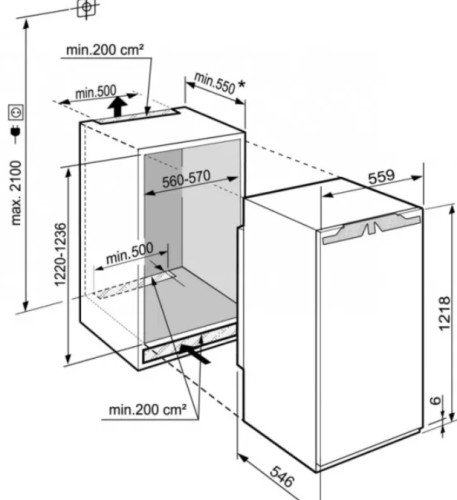 Встаиваемый холодильник Liebherr (Либхер) IRBci 4150