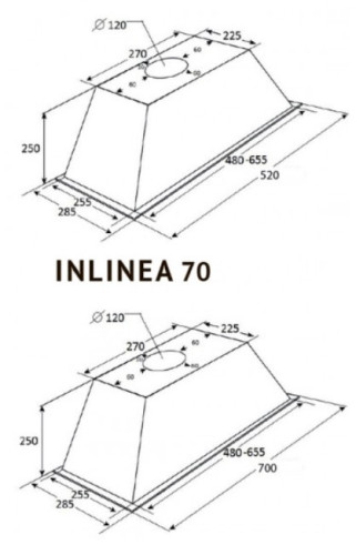 Встраиваемая вытяжка Kuppersberg (Купперсберг) INLINEA 70 BX
