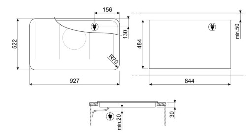 Индукционная варочная панель Smeg (Смег) SISL7955X