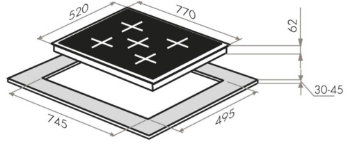 Индукционная варочная панель MAUNFELD (Маунфилд) EVI.775-FL2-BK