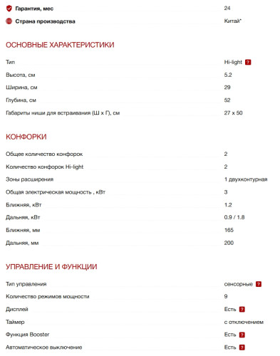 Электрическая варочная панель Kuppersberg (Купперсберг) ECO 322