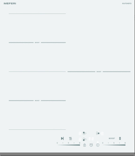 Индукционная варочная панель Meferi (Мефери) MIH453WH COMFORT PLUS