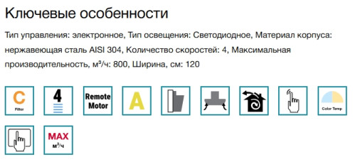 Вытяжка Falmec (Фалмек) Quasar Glass Black 120
