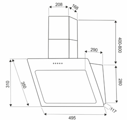 Вытяжка EXITEQ (Экзитег) EX-1025 Black