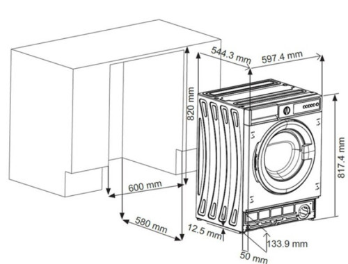 Встраиваемая стиральная машина Krona (Крона) KAYA 1200 7K WHITE
