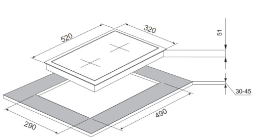 Газовая варочная панель Kuppersberg (Куперсберг) FG 33 W