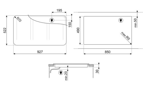 Индукционная варочная панель Smeg (Смег) SISL7964X