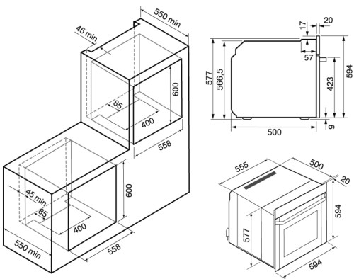 Электрический духовой шкаф Krona (Крона) ADRIANO 60 WH G2