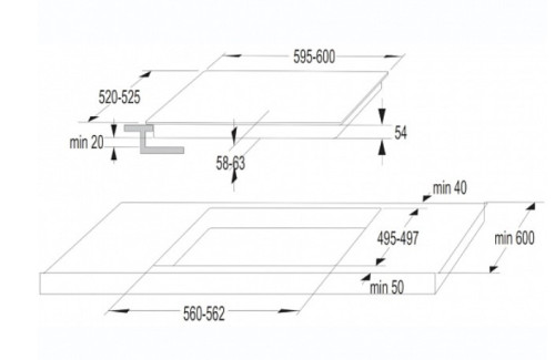 Индукционная варочная панель Korting (Кёртинг) HI 64042 BW