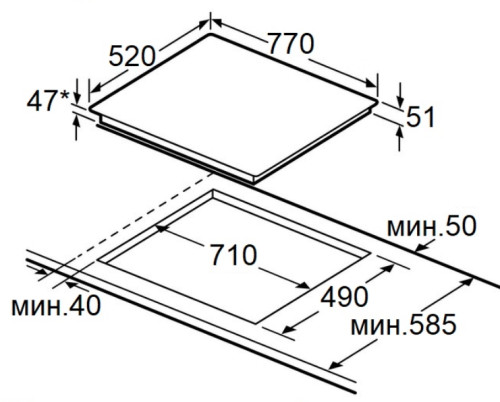 Электрическая варочная панель MAUNFELD (Маунфилд) AVCE7044STOBK