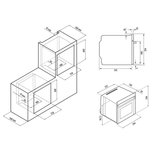 Электрический духовой шкаф Krona (Крона) ADRIANO 60 WH