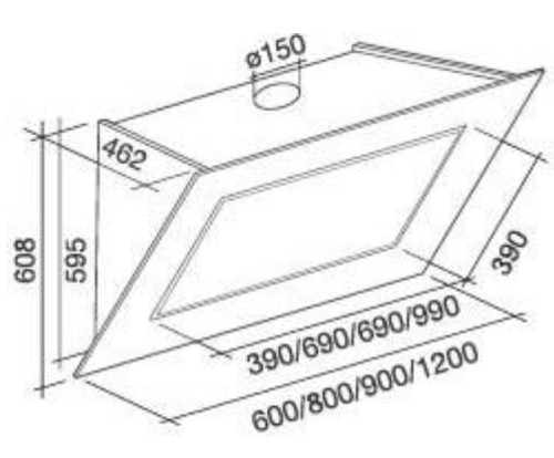 Вытяжка Falmec (Фалмек) Quasar Glass White 80