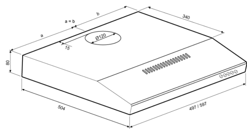 Вытяжка Krona (Крона) Jessica slim 600 metallic PB