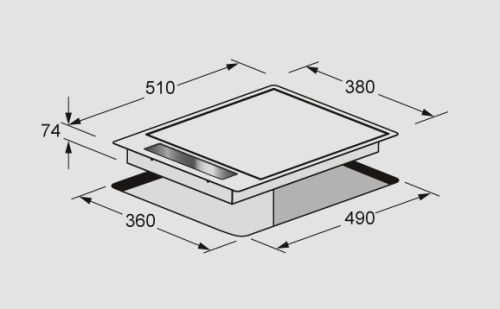Газовая варочная панель Fulgor-Milano (Фулгор-Милано) CPH 401 GDWK TC X