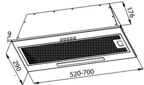Встраиваемая вытяжка Evelux (Эвелюкс) INTEGRAL 80 B