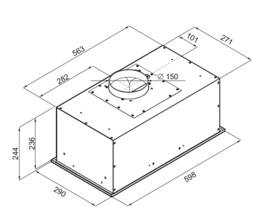 Встраиваемая вытяжка MAUNFELD (Маунфилд) CROSBY POWER 60 WHITE