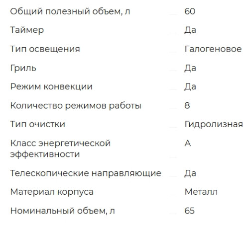 Электрический духовой шкаф Meferi (Мефери) MEO6010WH ULTRA