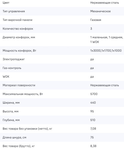 Газовая варочная панель MAUNFELD (Маунфилд) EGHS.43.73CS/G
