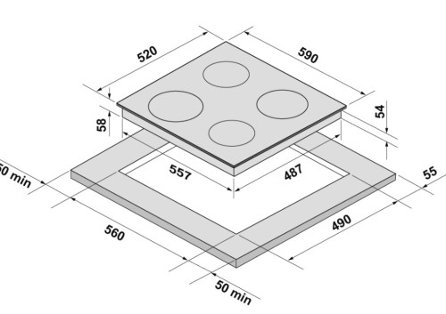 Индукционная варочная панель Krona (Крона) FARBE 60 IV