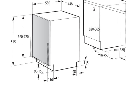 Встраиваемая посудомоечная машина Gorenje (Горенье) GV572D10