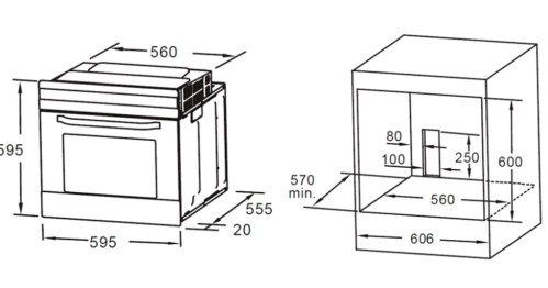 Газовый духовой шкаф MAUNFELD (Маунфилд) MOGS703B2