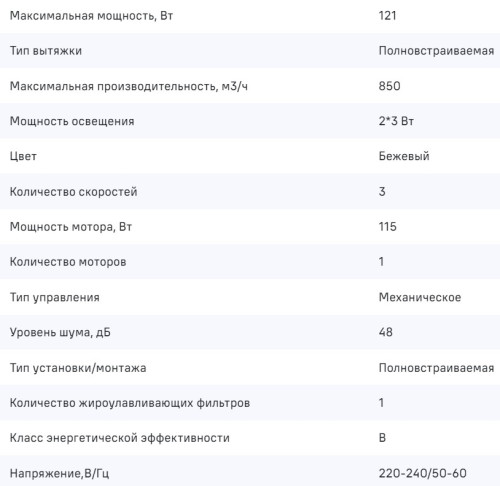 Встраиваемая вытяжка MAUNFELD (Маунфилд) Crosby Singl 5028 бежевый