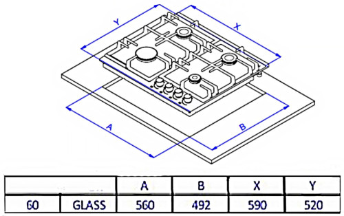 Газовая варочная панель Weissgauff (Вайсгауф) HG 631 BGV