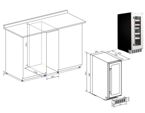Винный шкаф Temptech (Темптек) OX30DX