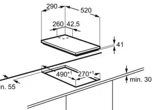 Газовая варочная панель Electrolux (Электролюкс) EGC3322NVK