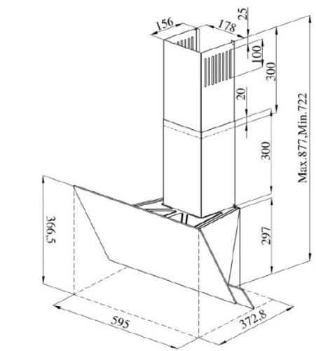 Вытяжка Zigmund-Shtain (Зигмунд-Штайн) K 336.61 B