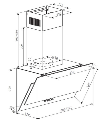 Вытяжка Zigmund-Shtain (Зигмунд-Штайн) K 132.6 W