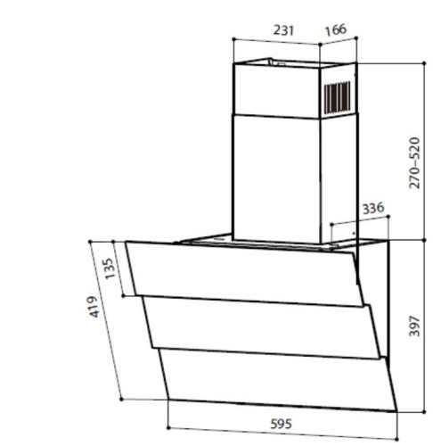 Вытяжка Lex (Лекс) RIO G 600 WHITE