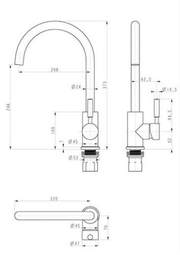 Смеситель для кухни Paulmark (Паульмарк) Holstein Ho212063-328, бежевый