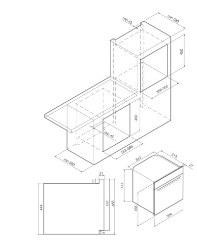 Электрический духовой шкаф Graude (Грауде) BWG 45.0 SE