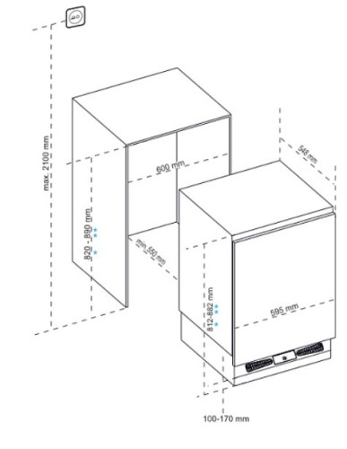 Встаиваемый холодильник Korting (Кёртинг) KSI 8181