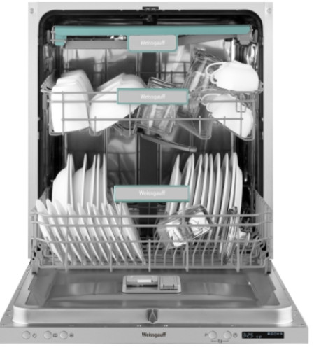 Встраиваемая посудомоечная машина Weissgauff (Вайсгауф) BDW 6033 Wi-Fi Inverter Autoopen