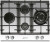 Газовая варочная панель Kaiser (Кайзер) KCG 6394 W Turbo Romb Газовая варочная панель Kaiser (Кайзер) KCG 6394 W Turbo Romb