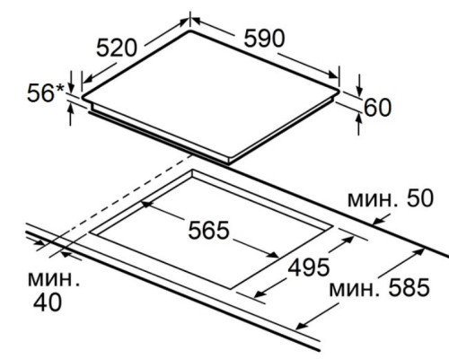 Индукционная варочная панель MAUNFELD (Маунфилд) AVI6044SSWH