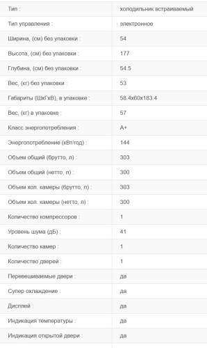 Встраиваемый холодильник Jacky's (Джекис) JL BW1770