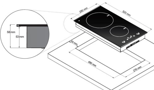 Индукционная варочная панель Zigmund-Shtain (Зигмунд-Штайн) CIS 029.30 BX
