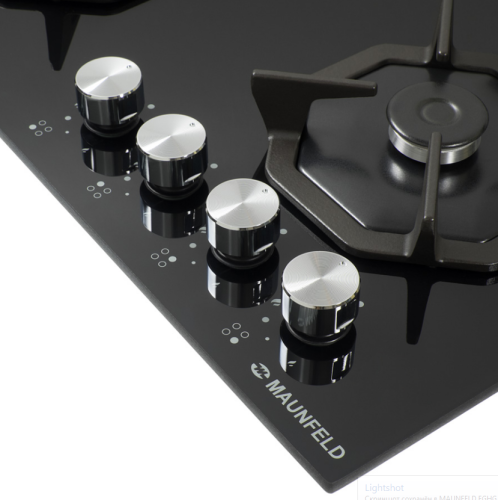 Газовая варочная панель MAUNFELD (Маунфилд) EGHG.64.2CB/G черный + ВИДЕО О ТОВАРЕ