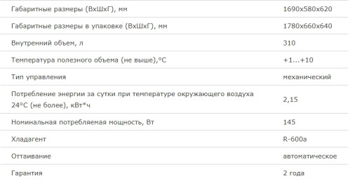 Холодильник Бирюса 310