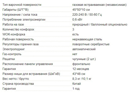 Газовая варочная панель AVEX (Авекс) HS 4531 X