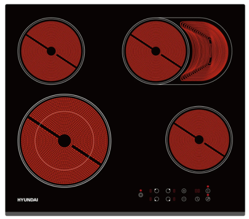 Электрическая варочная панель Hyundai (Хёндэ) HHE 6670 BG