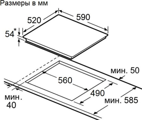 Индукционная варочная панель MAUNFELD (Маунфилд) AVI594BK